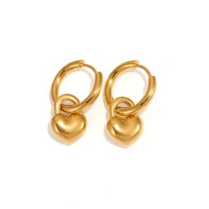 Stylish Detachable Heart-shaped Hoop Earrings With A Premium Feel