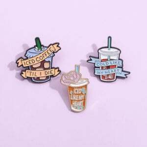 Creative Drinks Series Brooch Cute Coffee Shape