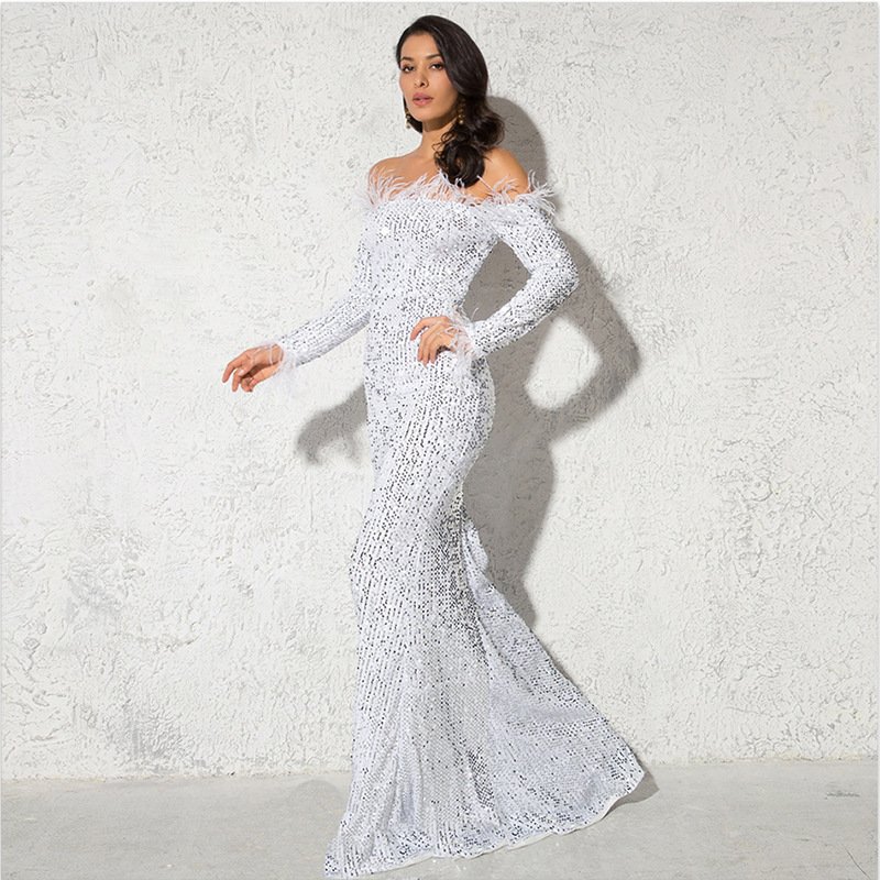Off-the-shoulder Fishtail Party Formal Dress - Image 3