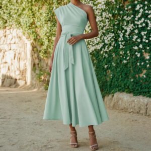 Elegant Figure-flattering Sleeveless Womens Dress