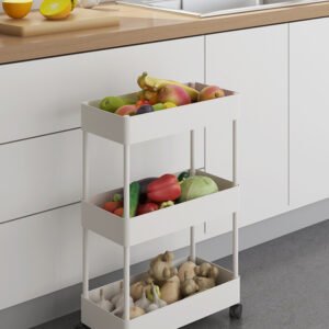 Bathroom Kitchen Mobile Trolley Debris Sorting Storage Rack