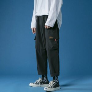 Unisex Overalls Cotton Multi-pocket Overalls Straight Leg Trousers Casual Pants