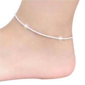 Women's Exquisite Braided Silver-plated Minimalist Anklet