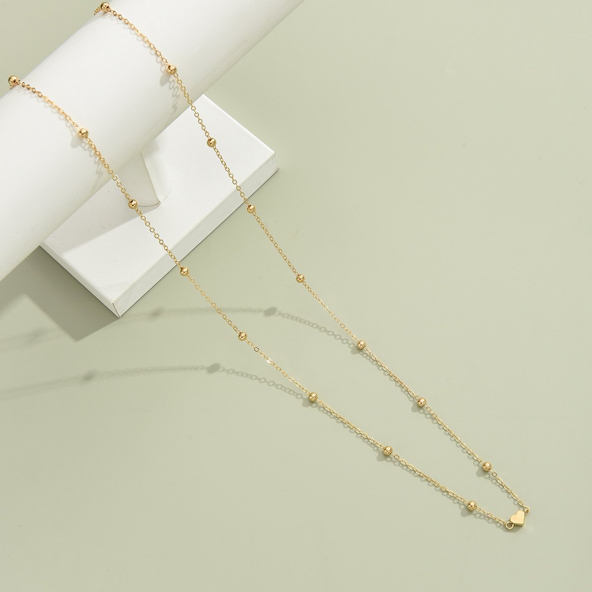 Creative And Fashionable Heart-shaped Bead Waist Chain, Golden Alloy Waist Chain For Women, Summer Accessory. - Image 3