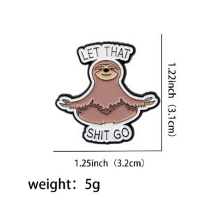 Brooch Cartoon Golden M Badge Creative English Letters