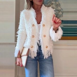 European And American Fashion Elegant Niche Tassel Jacket Women