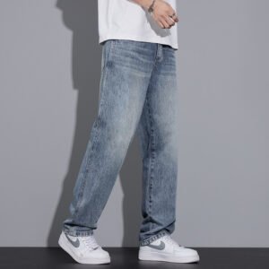 High-end Men's Loose Casual Anti-wrinkle Comfortable Straight Jeans
