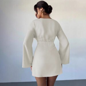 New Stylish And Elegant Long-sleeve Patchwork Dress