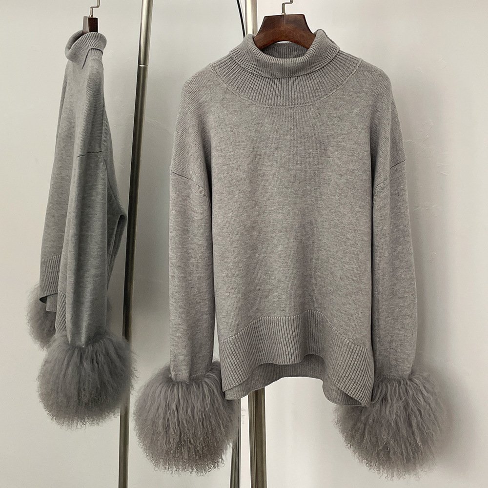 Loose-fitting Turtleneck Pullover Knit Sweater For Women - Image 7