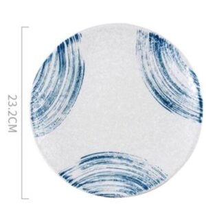 Ceramic Plate Sushi Home Round Western Food Steak Plate