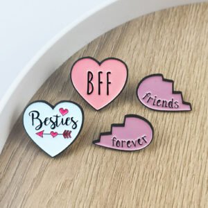 Cartoon English Letter Badge Creative Stitching Love Brooch