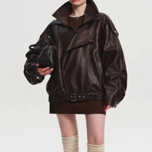 Fleece-lined, Padded Leather Jacket