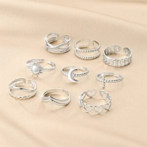 Retro-style Titanium Steel Couple Rings