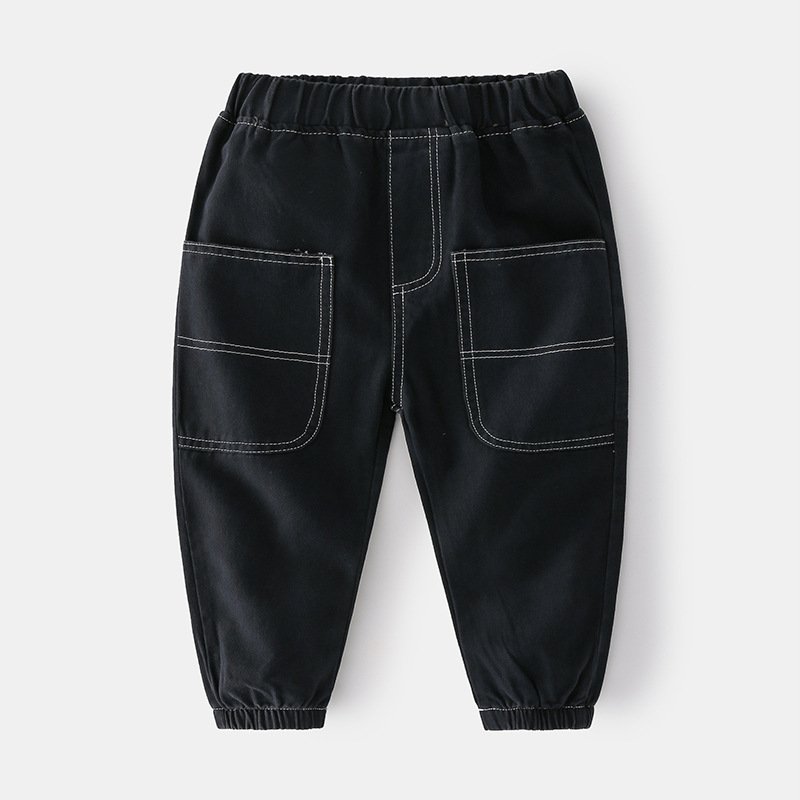 Trousers Children's Wear Trendy Handsome Mid-waist Middle And Small Boys Trousers - Image 5