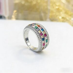 Versatile Copper Zircon Electroplated Real Gold Color Ring For Women