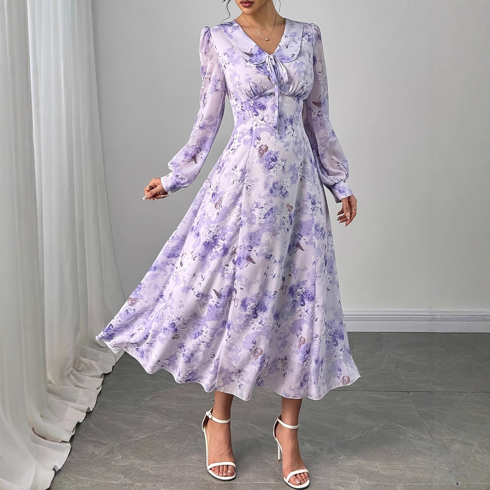 French-inspired Romantic Waist-cinching Dress That Beautifully Highlights Your Alluring - Image 2