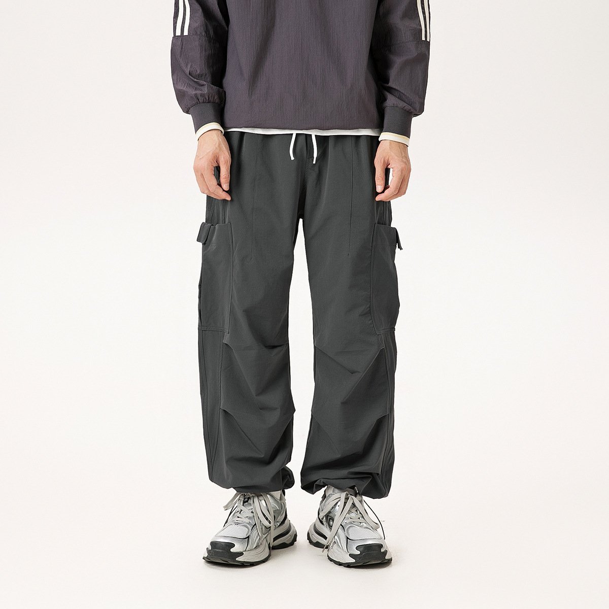 Casual Straight-leg Loose Cargo Pants Male - Image 2