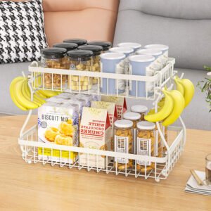 Living Room Desktop Double-layer Snack Fruit Storage Basket