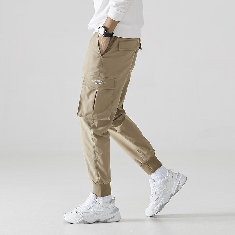 Fashionable Loose Feet Nine Split Leg Pants Multi-pocket Breathable Casual Pants - Image 4