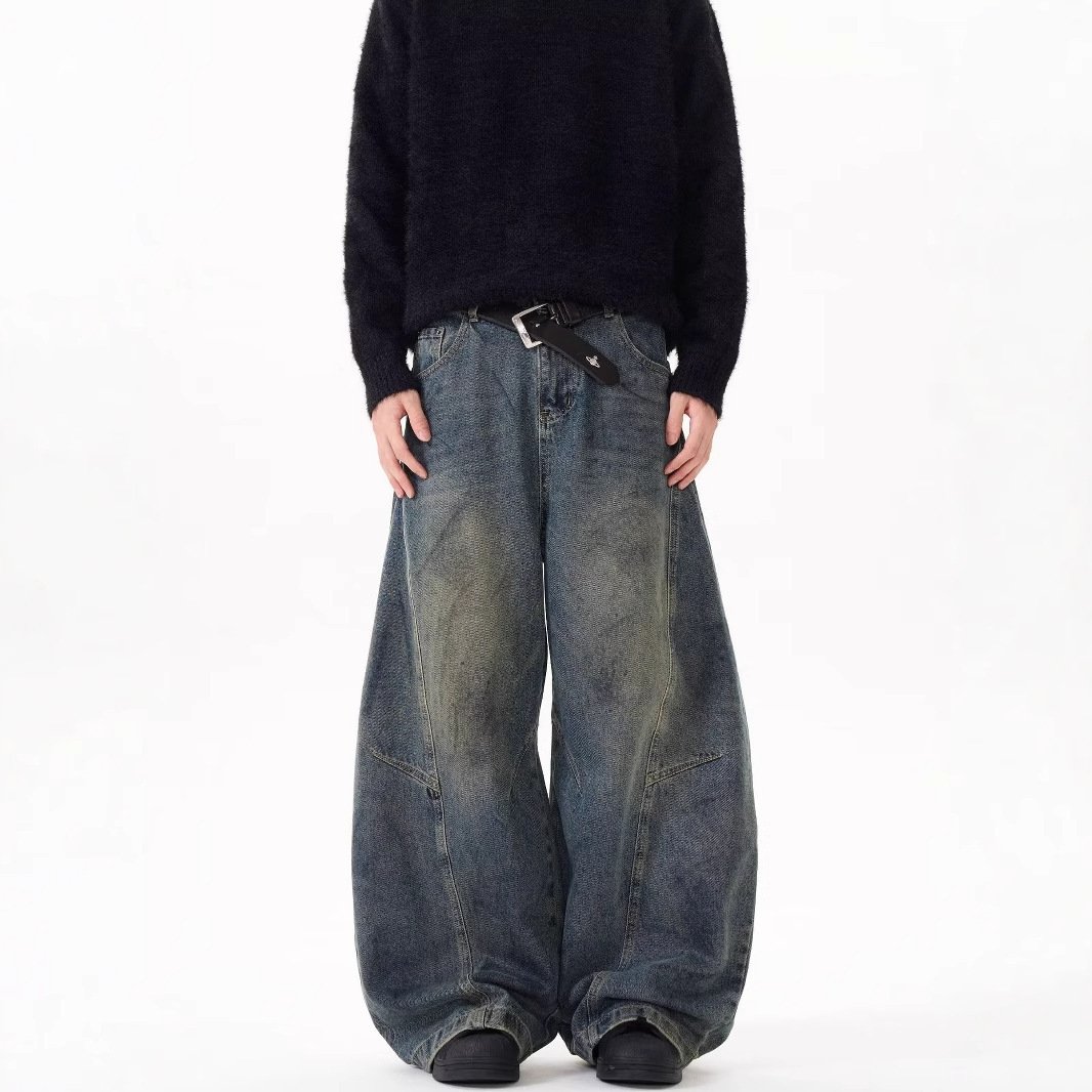 Loose Straight Washed Pants For Men And Women