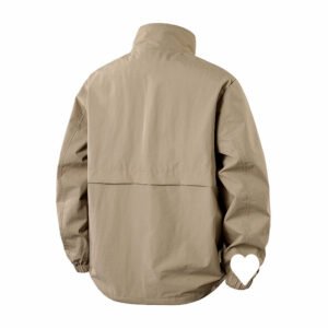 Men's Jacket Loose Fit Stand Collar Coat For Overweight