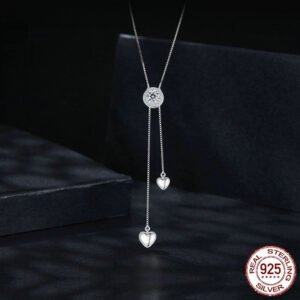 Affection Necklace S925 Sterling Silver Platinum-Plated Versatile Fashionable Pendant For Women