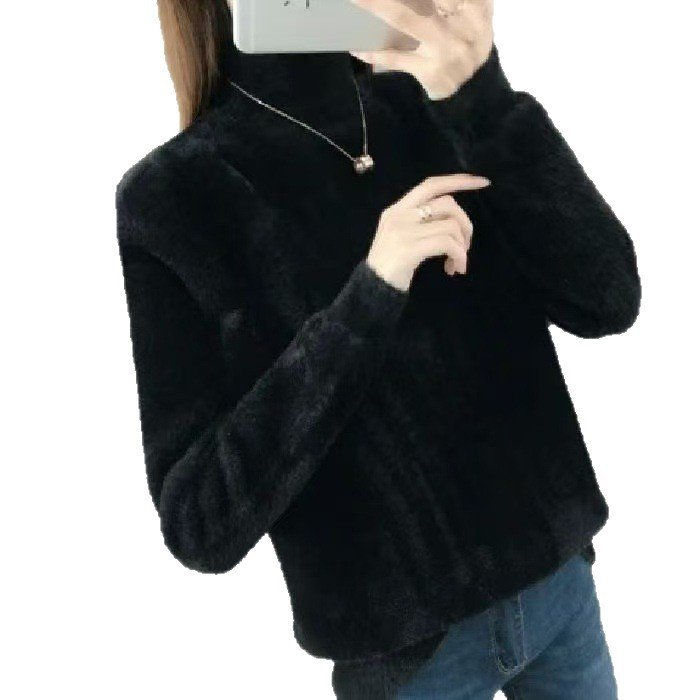 Women's Half Turtleneck Solid Color Bottoming Shirt - Image 5