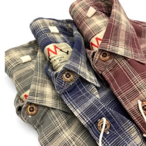 Retro All-cotton Plaid Men's College Loose Casual Long-sleeved Shirt