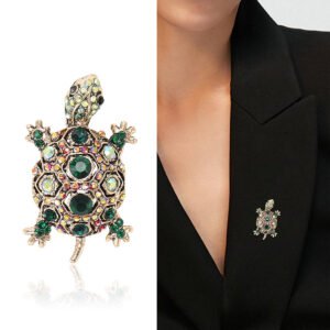 Fashion Retro Rhinestone Turtle Brooch Creative