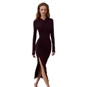 Women's Waist-cinching Fitted Long Dress