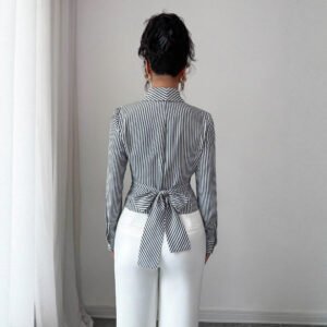 Irregular-shaped Metal Embellished Top For Women