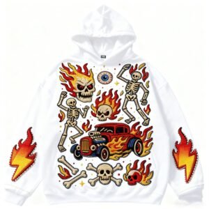 Fashion Casual Printed Polyester Sweater