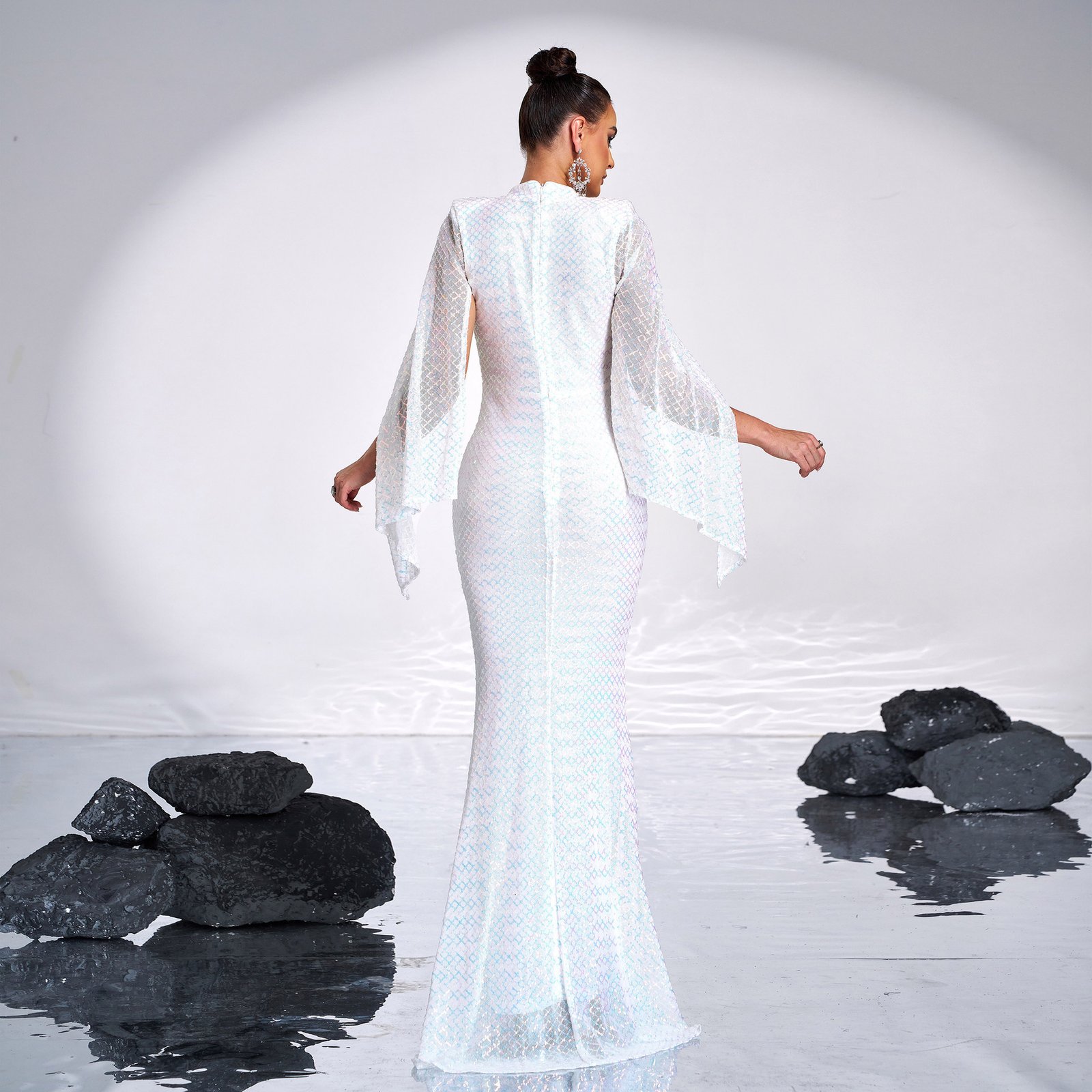 Long Sequined Evening Dress Bridesmaid - Image 4