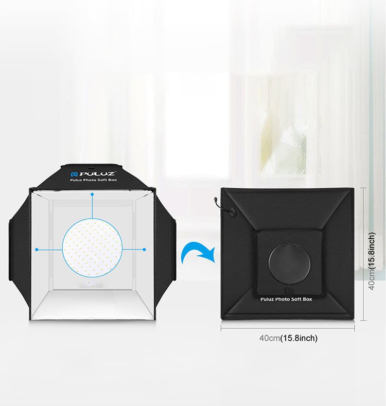 40cm Small Studio LED Folding Product Photo Light Box Simple Shooting Light - Image 2