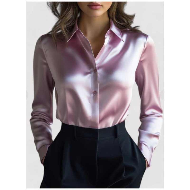 Solid-color Casual Loose-fit Women's Shirt - Image 6