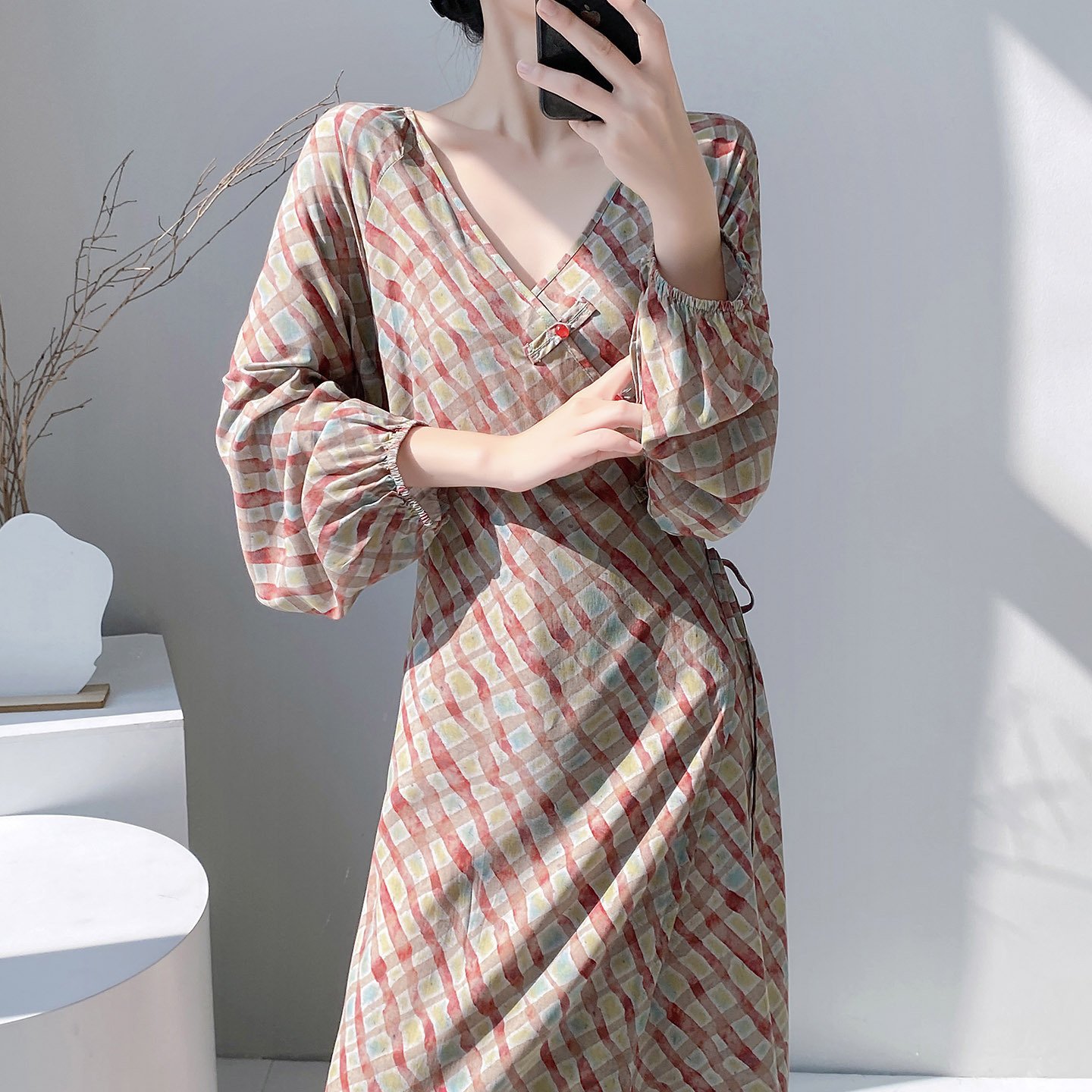 Womens Relaxed-fit Floral-print Simple And Comfortable Dress - Image 8