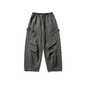 Japanese Trendy Retro Simple Solid Color Casual Loose Overalls