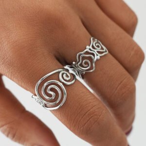 Adjustable Vortex Spiral Stainless Steel Ring