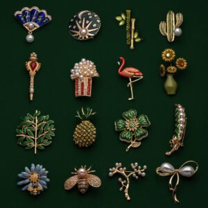 Animal Plant Lapel Fruit Food Mixed Brooch