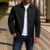 Men's Coat Zipper Raglan Sleeve Cardigan Jacket