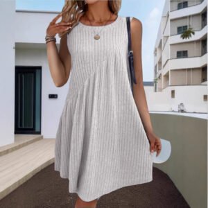 Irregularly Brushed Solid-Color Sleeveless Jumpsuit For Women