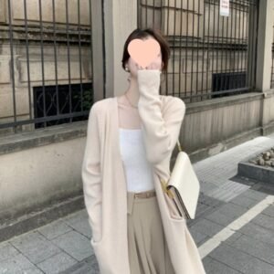 Mid-length Over-the-knee Early Autumn And Winter Idle Style Outerwear Sweater