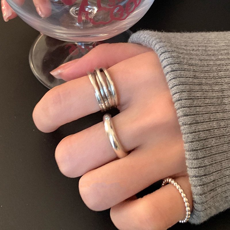 Vintage Multi-layer Ring With Crisscross Design For Women - Image 4