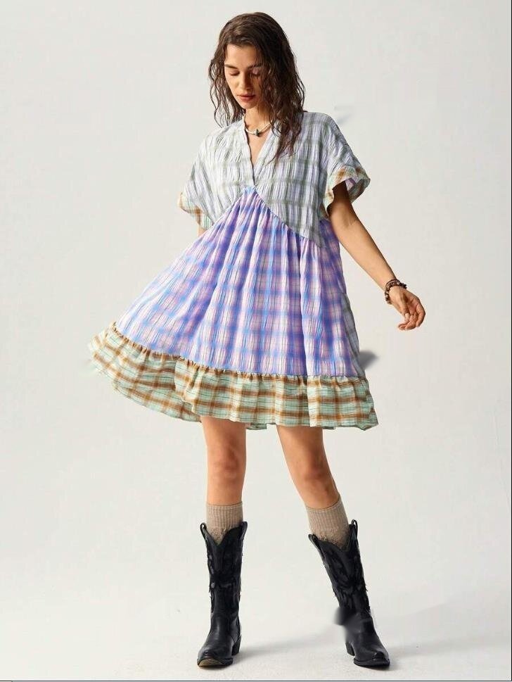 Elegant And Versatile V-neck Casual Dress - Image 3