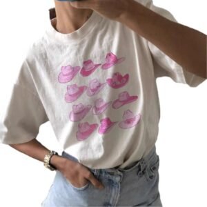 Stylish Versatile Slim-fit Womens T-shirt With A Printed Pattern