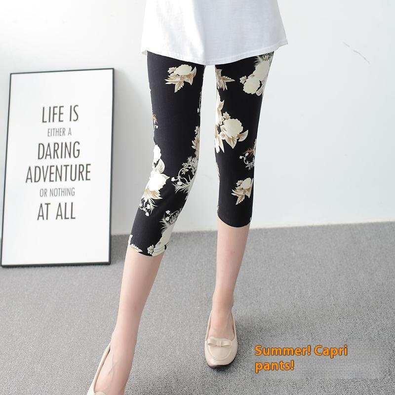 Summer Elastic Thin Slimming Cropped Pants - Image 7