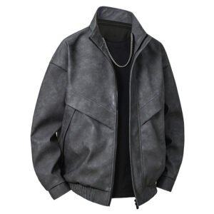 All-matching And Handsome Slim Fit Leather Coat