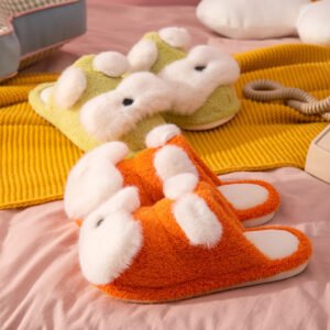 Cotton Slippers Female Indoor Household Warmth Thick-soled Non-slip