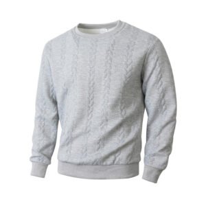 Men's Versatile Solid-color Crewneck Pullover Hoodie