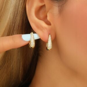 Micro Inlaid Zircon Ear Buckle U-shaped Ear Clip